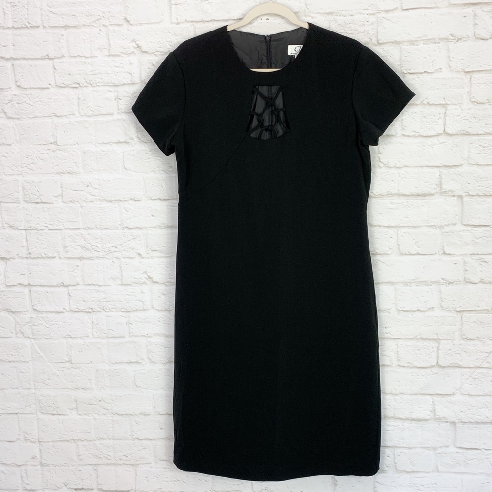 Clues Collection Sexy Cutout Career Black Dress 14